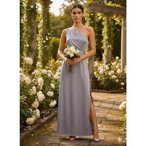 Nicole Miller New York - One-Shoulder Satin Gown - Small (NWT)